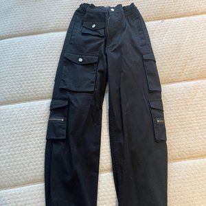 EB Denim Cargo Pants in Black